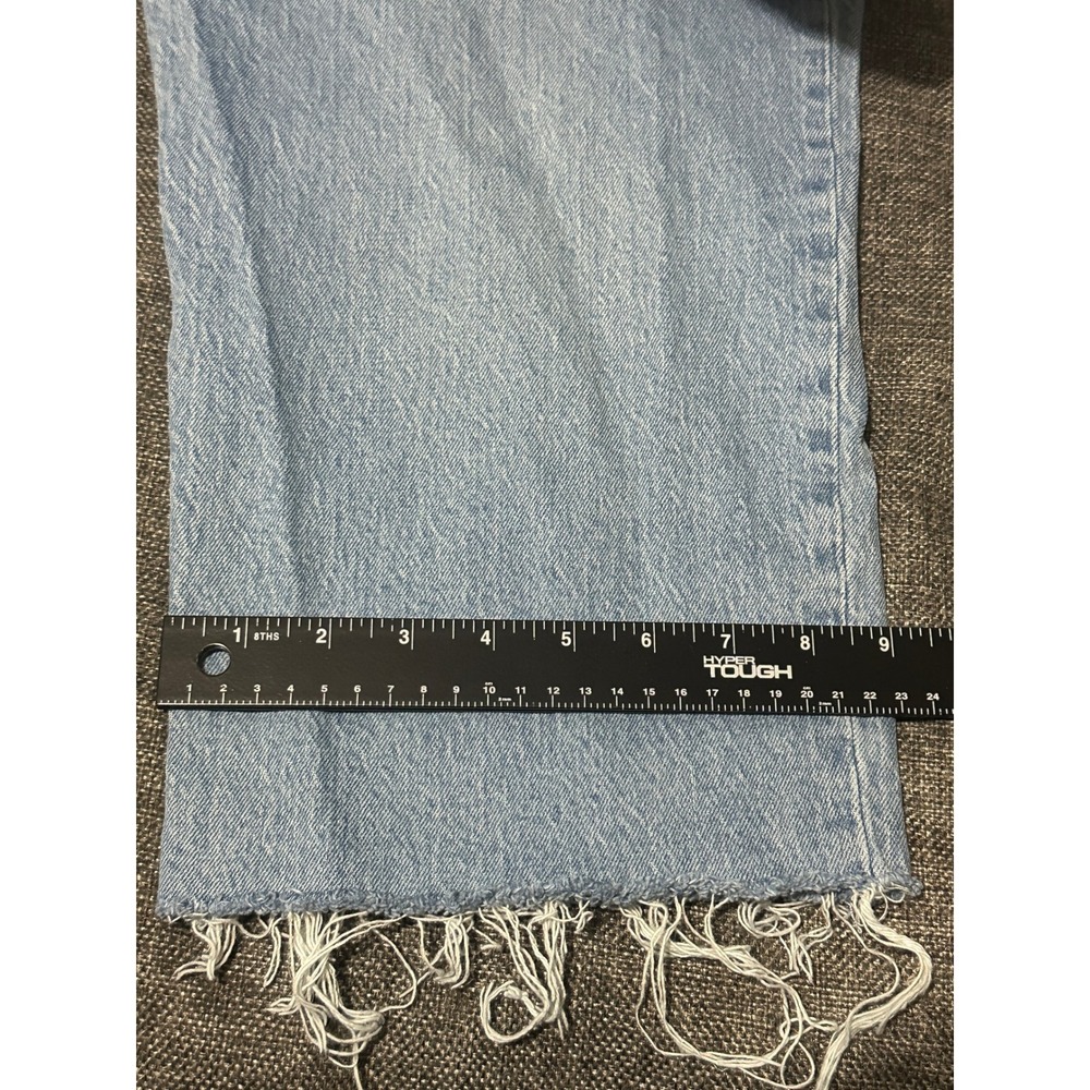 Abercrombie & Fitch Women's 16R Jeans Vintage Straight High Rise Raw Hem Blue - Picture 5 of 11